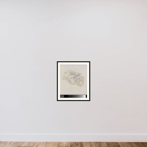 Albumblad framed — shown to scale