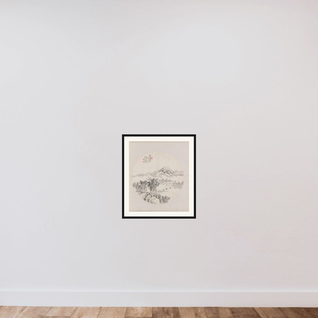 Albumblad framed — shown to scale