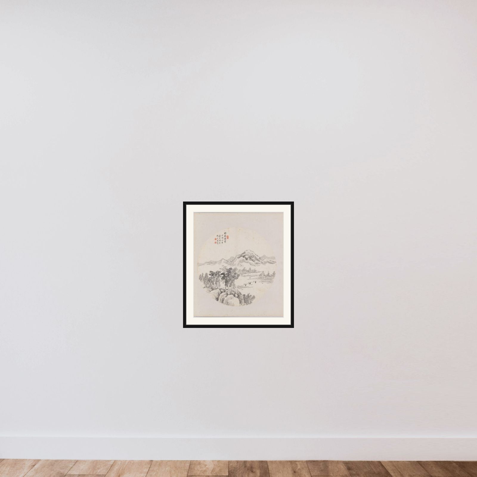Albumblad framed — shown to scale