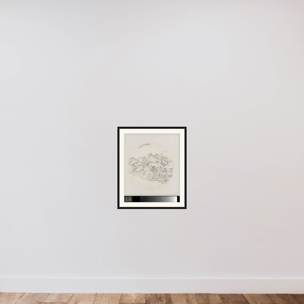 Albumblad framed — shown to scale