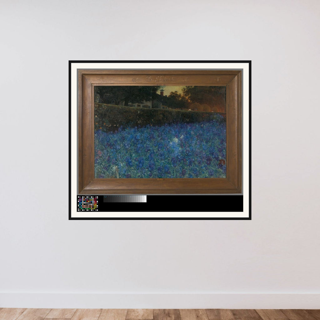 July ('Summer Luxuriance') framed — shown to scale