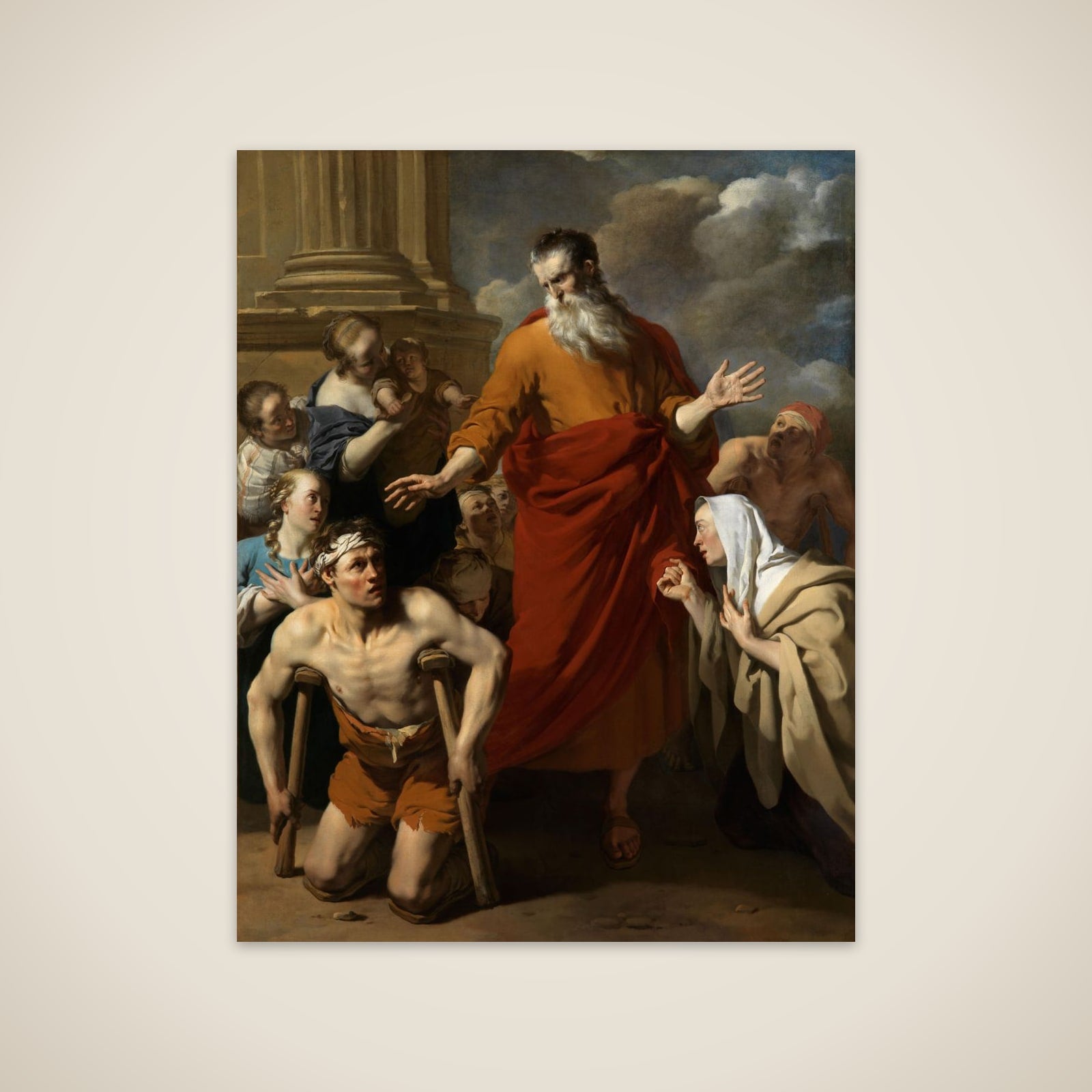 Paul healing a man who could not walk unframed print