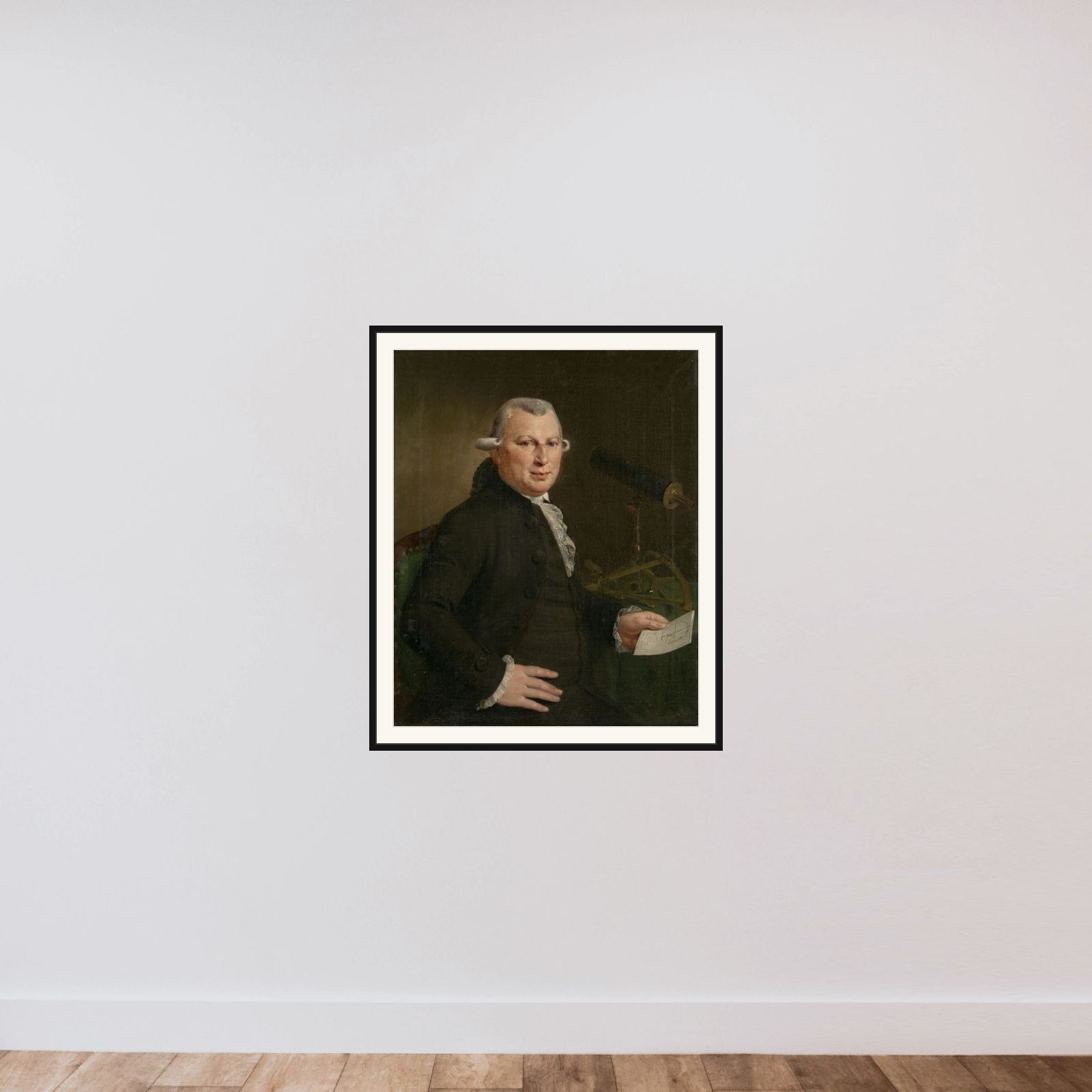 Portrait of Hendrick de Hartog framed — shown to scale
