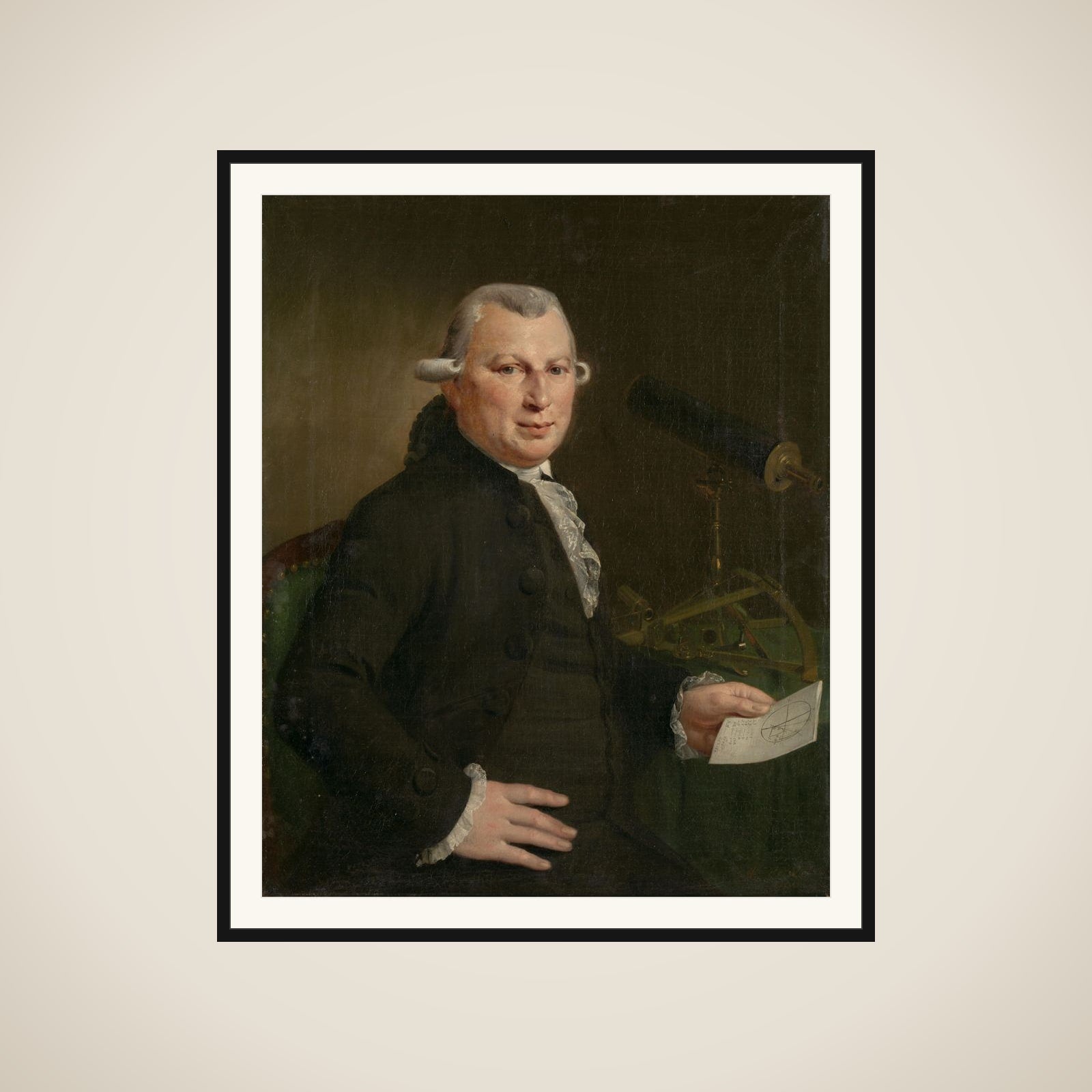 Portrait of Hendrick de Hartog framed