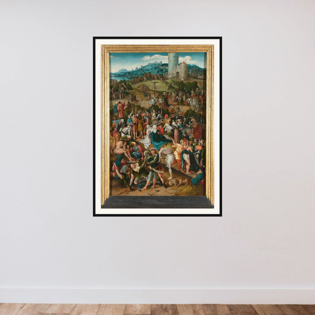 The Calvary framed — shown to scale