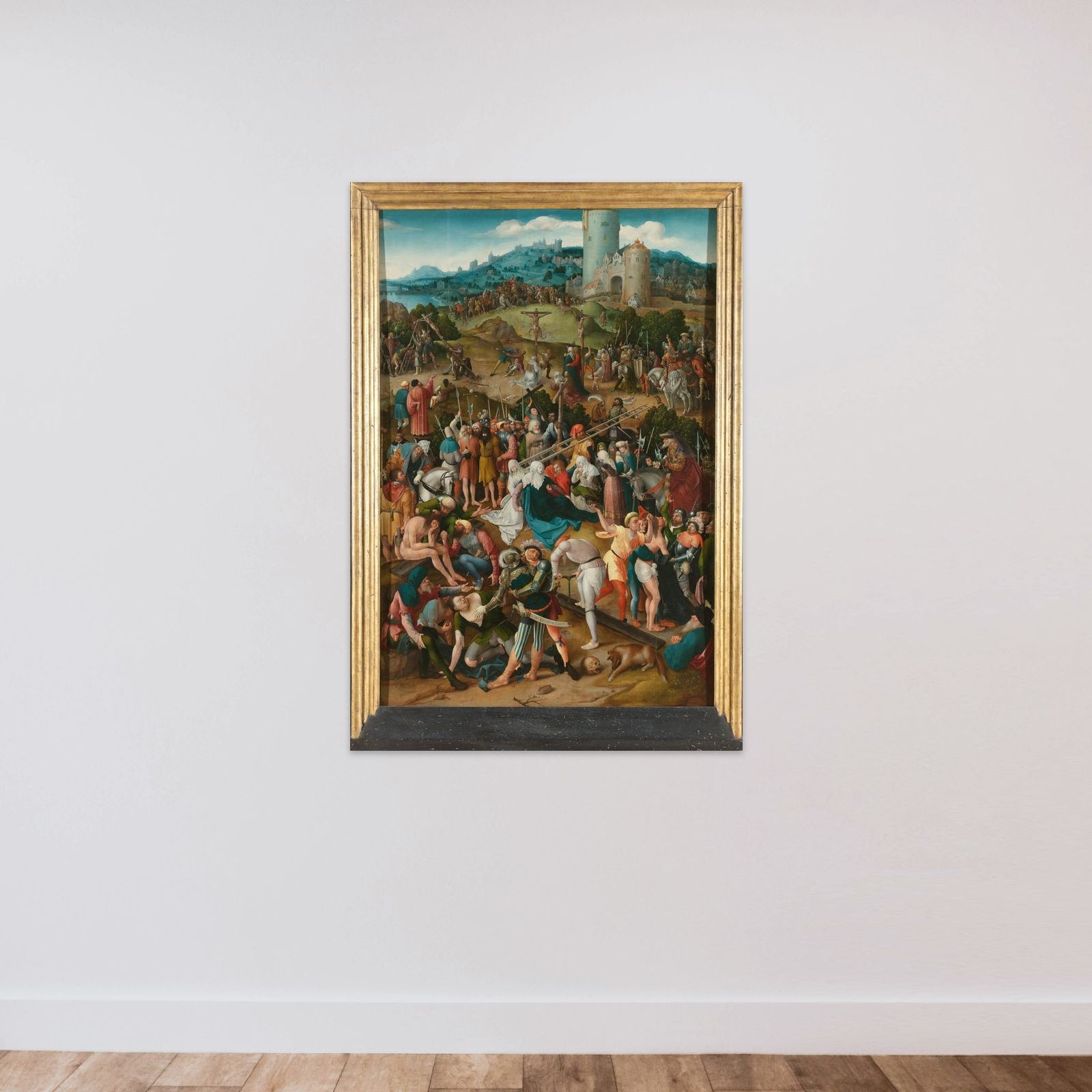 The Calvary unframed — shown to scale