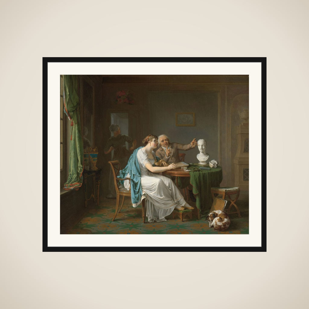 The Drawing Lesson framed