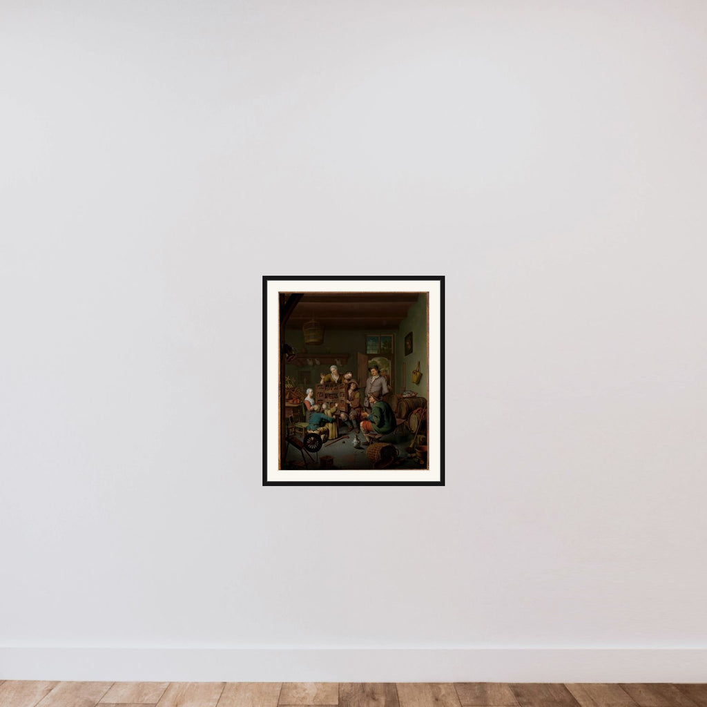 The Raree-show (’t Fraay Curieus) framed — shown to scale