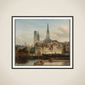 The Quay de Paris in Rouen framed