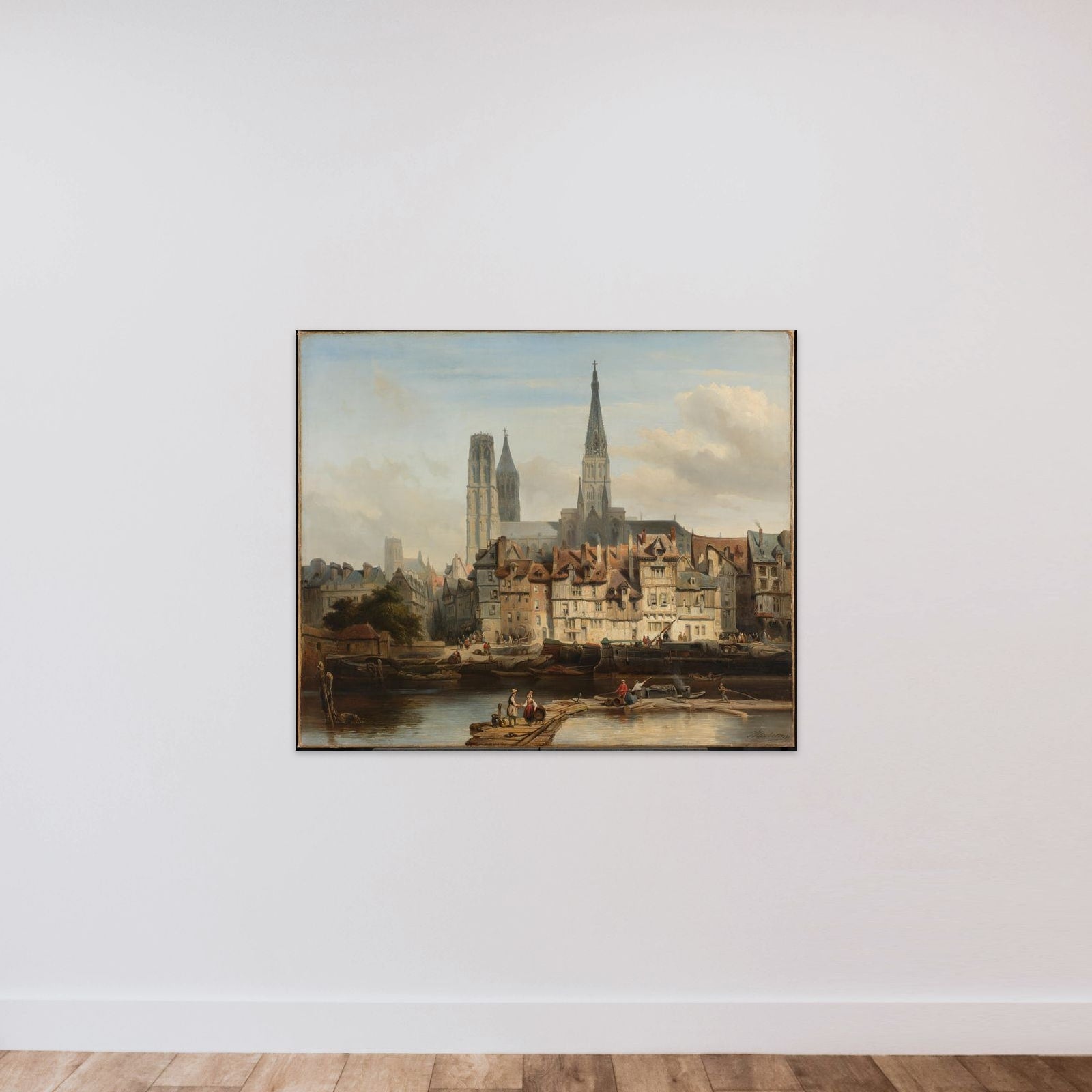 The Quay de Paris in Rouen unframed — shown to scale