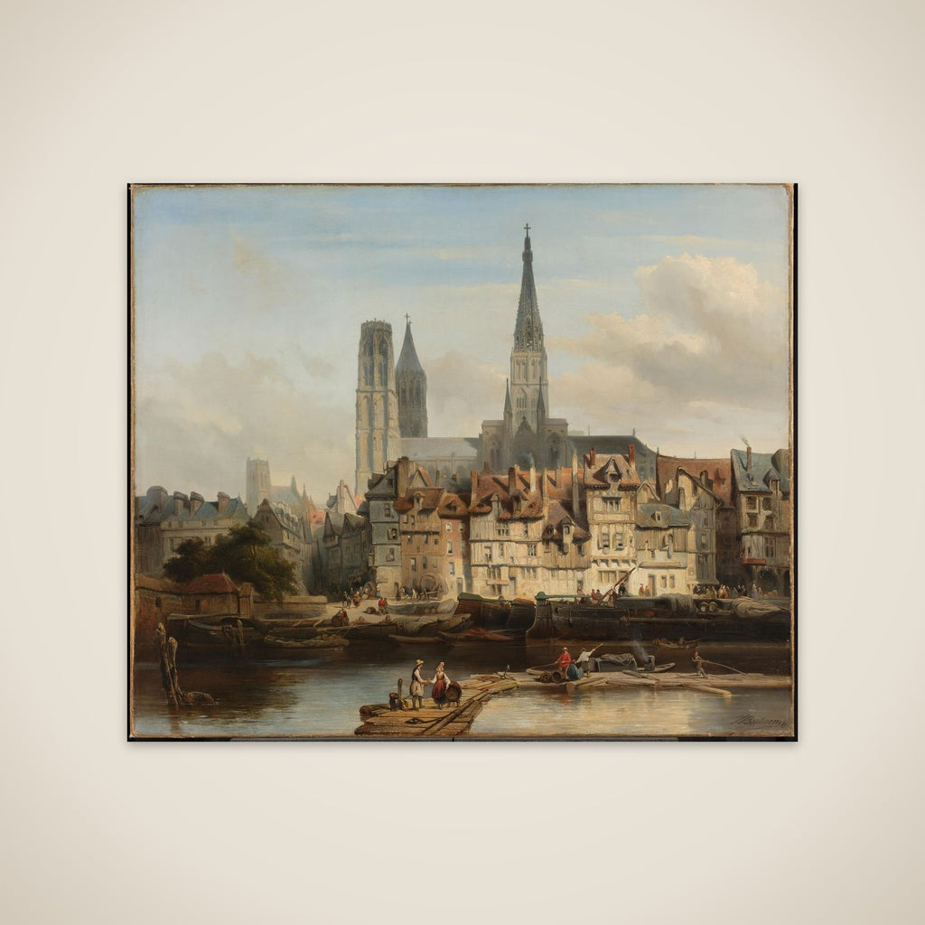 The Quay de Paris in Rouen unframed print