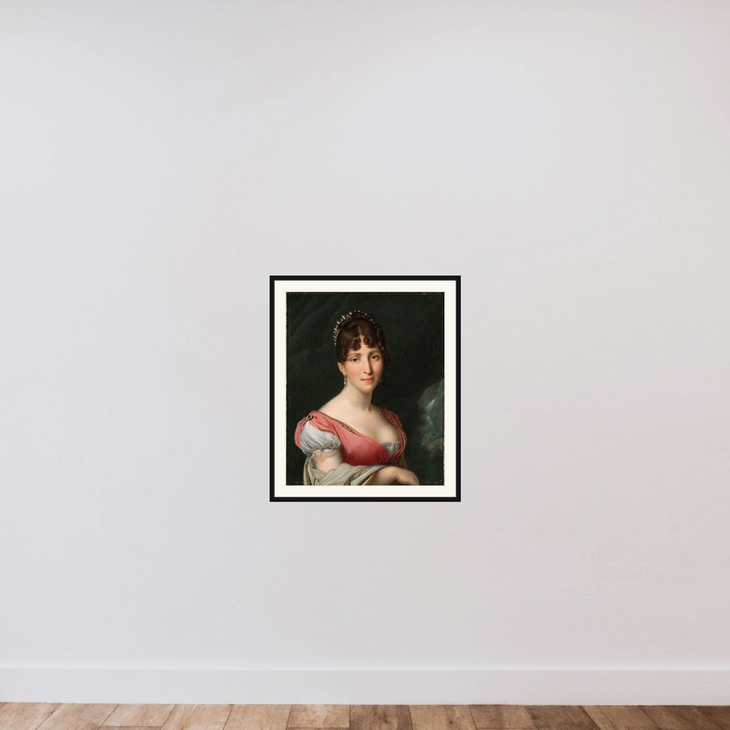 Portrait of Hortense de Beauharnais (1783-1837) framed — shown to scale