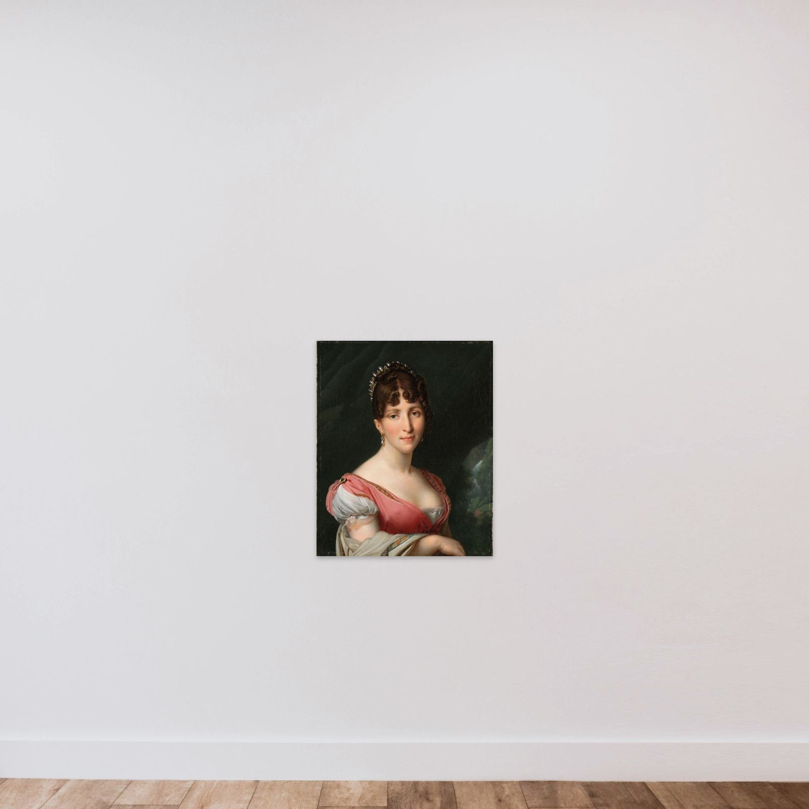 Portrait of Hortense de Beauharnais (1783-1837) unframed — shown to scale