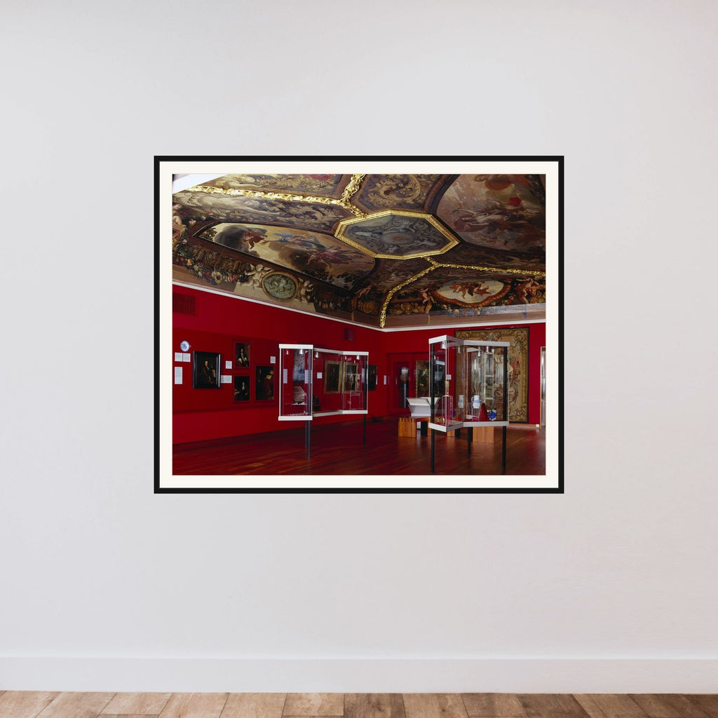 Ceiling with representations of Morning and Evening framed — shown to scale