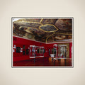 Ceiling with representations of Morning and Evening framed