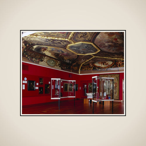 Ceiling with representations of Morning and Evening framed