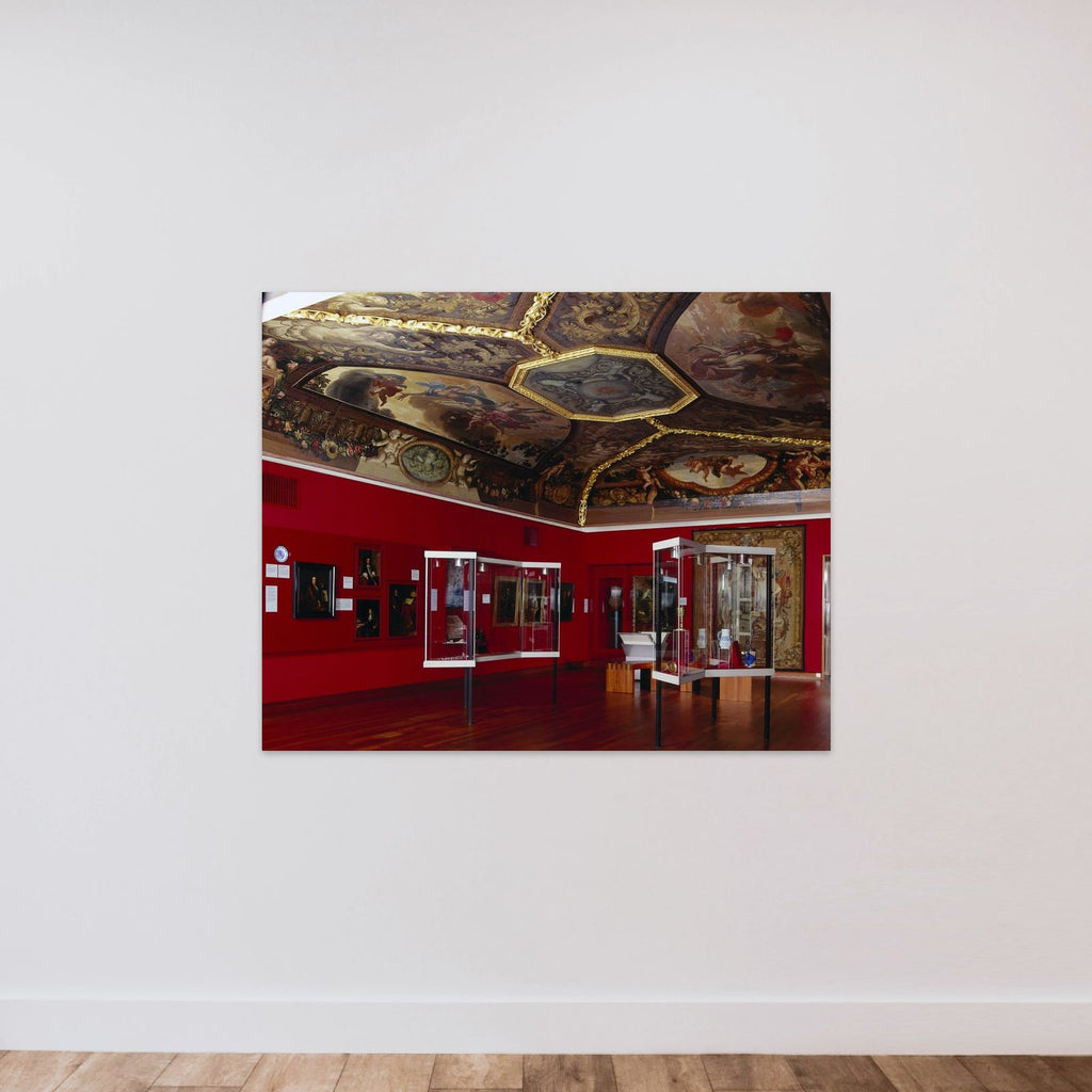 Ceiling with representations of Morning and Evening unframed — shown to scale