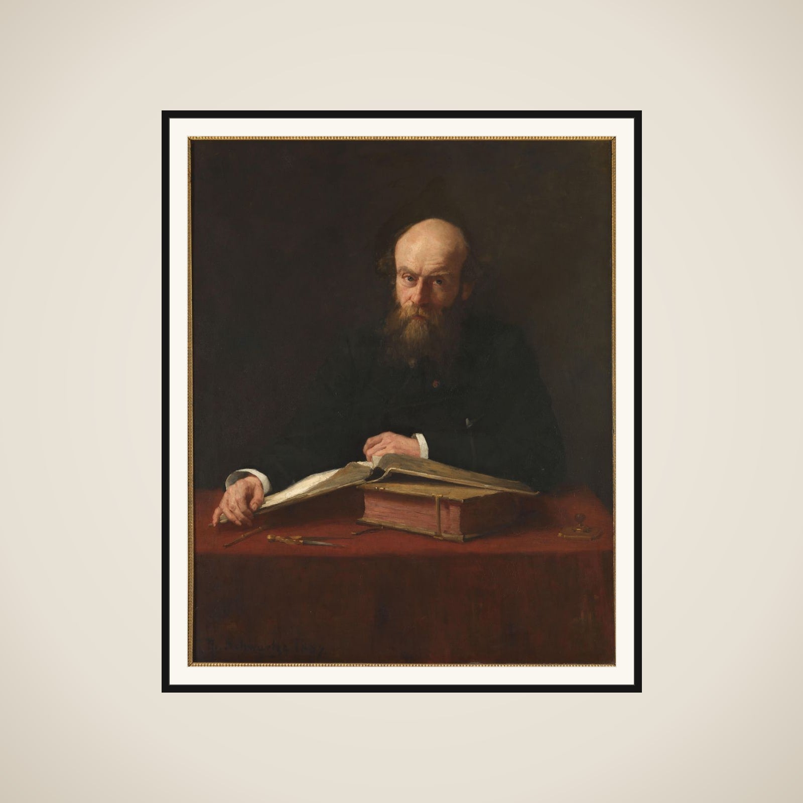 Portrait of Dr. P.J.H. Cuypers (1827-1921) framed