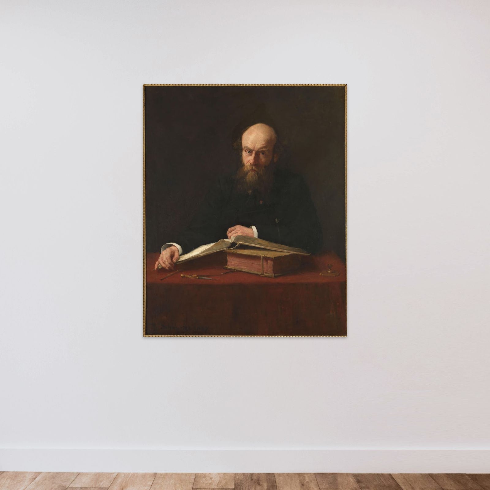 Portrait of Dr. P.J.H. Cuypers (1827-1921) unframed — shown to scale