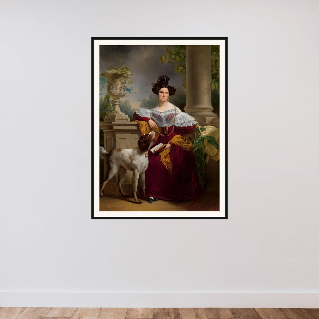 Portrait of Alida Christina Assink framed — shown to scale