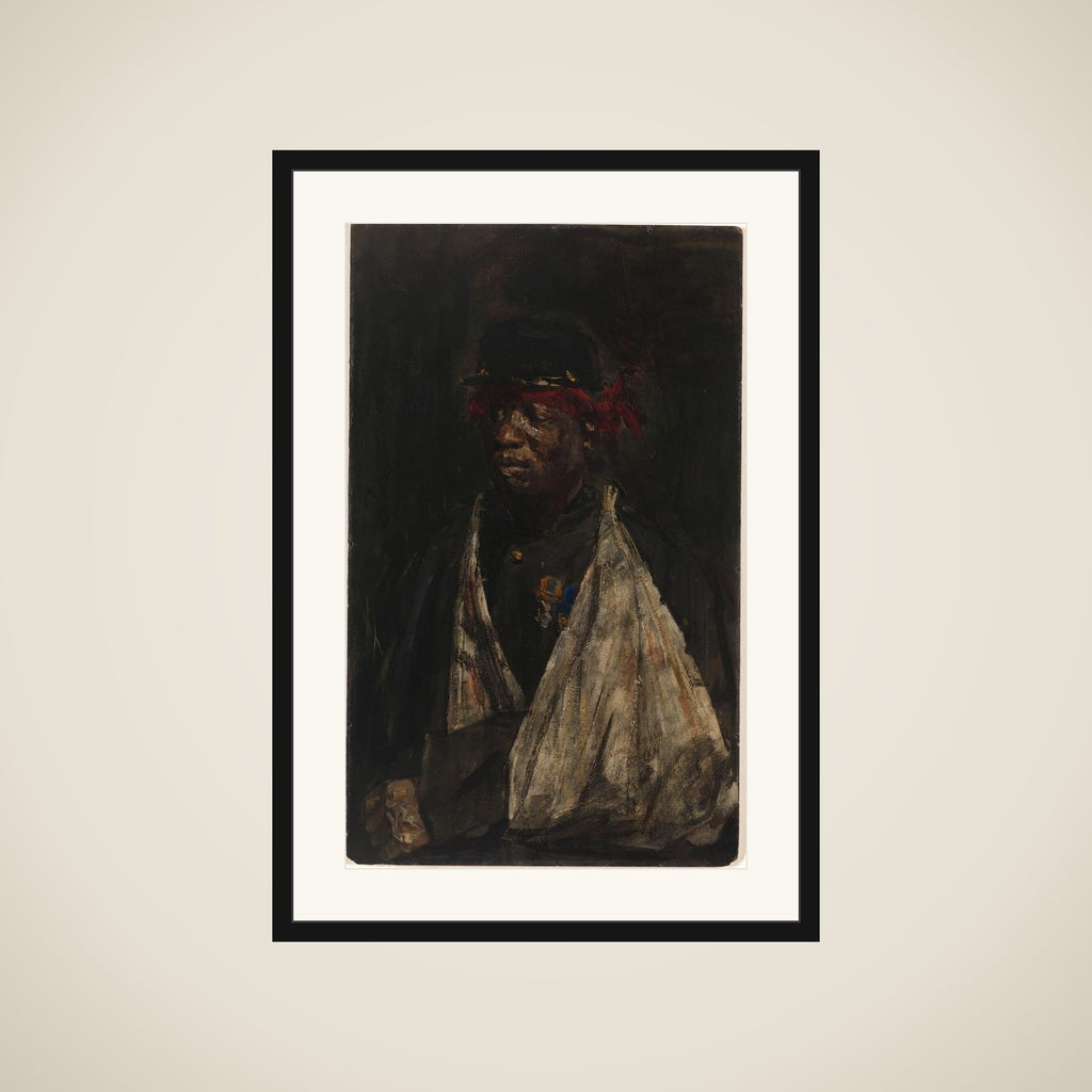 Portrait of a Wounded KNIL soldier framed