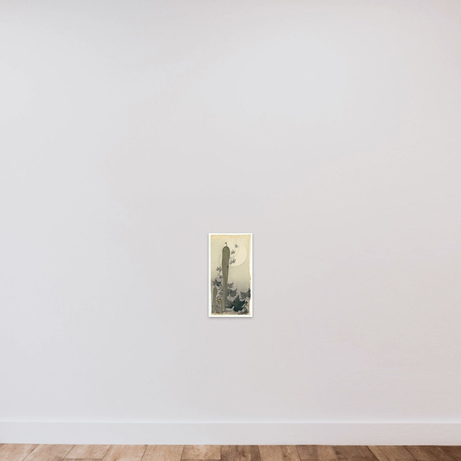 Wilde komkommer met volle maan unframed — shown to scale