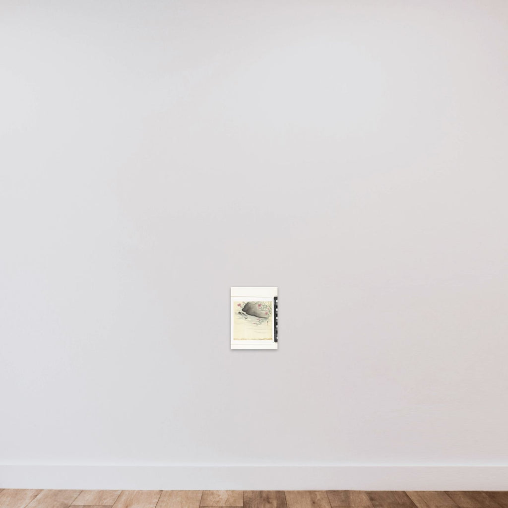 Bloemen aan waterkant unframed — shown to scale