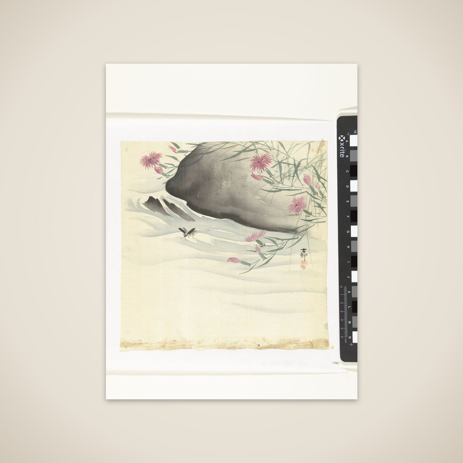 Bloemen aan waterkant unframed print