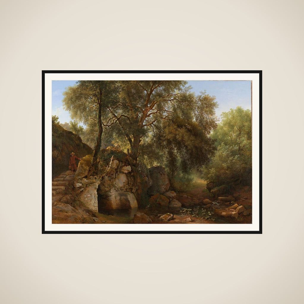 View in the Park of the Villa Chigi at Ariccia framed