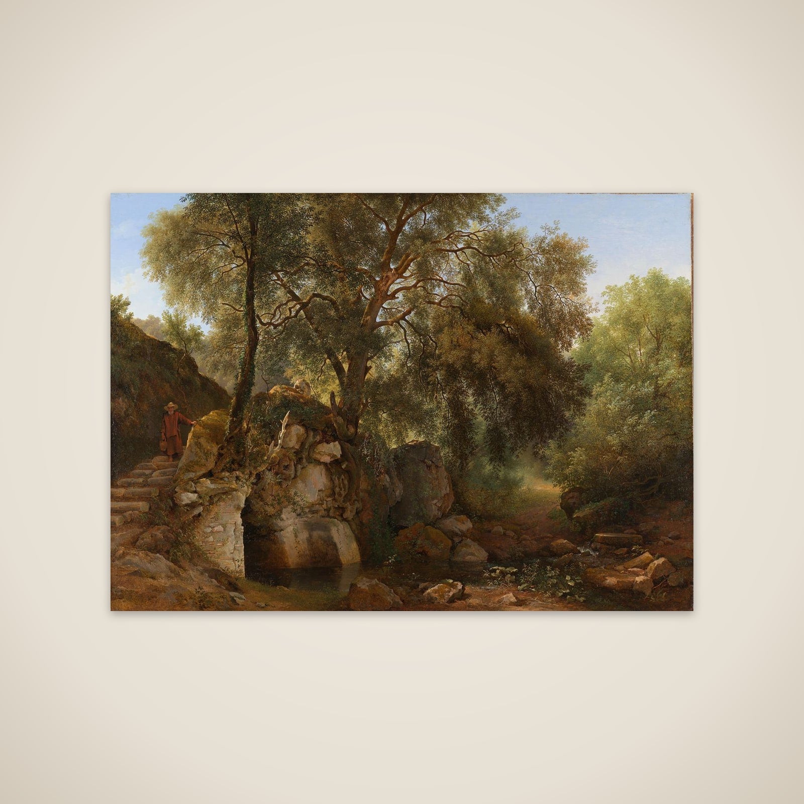 View in the Park of the Villa Chigi at Ariccia unframed print