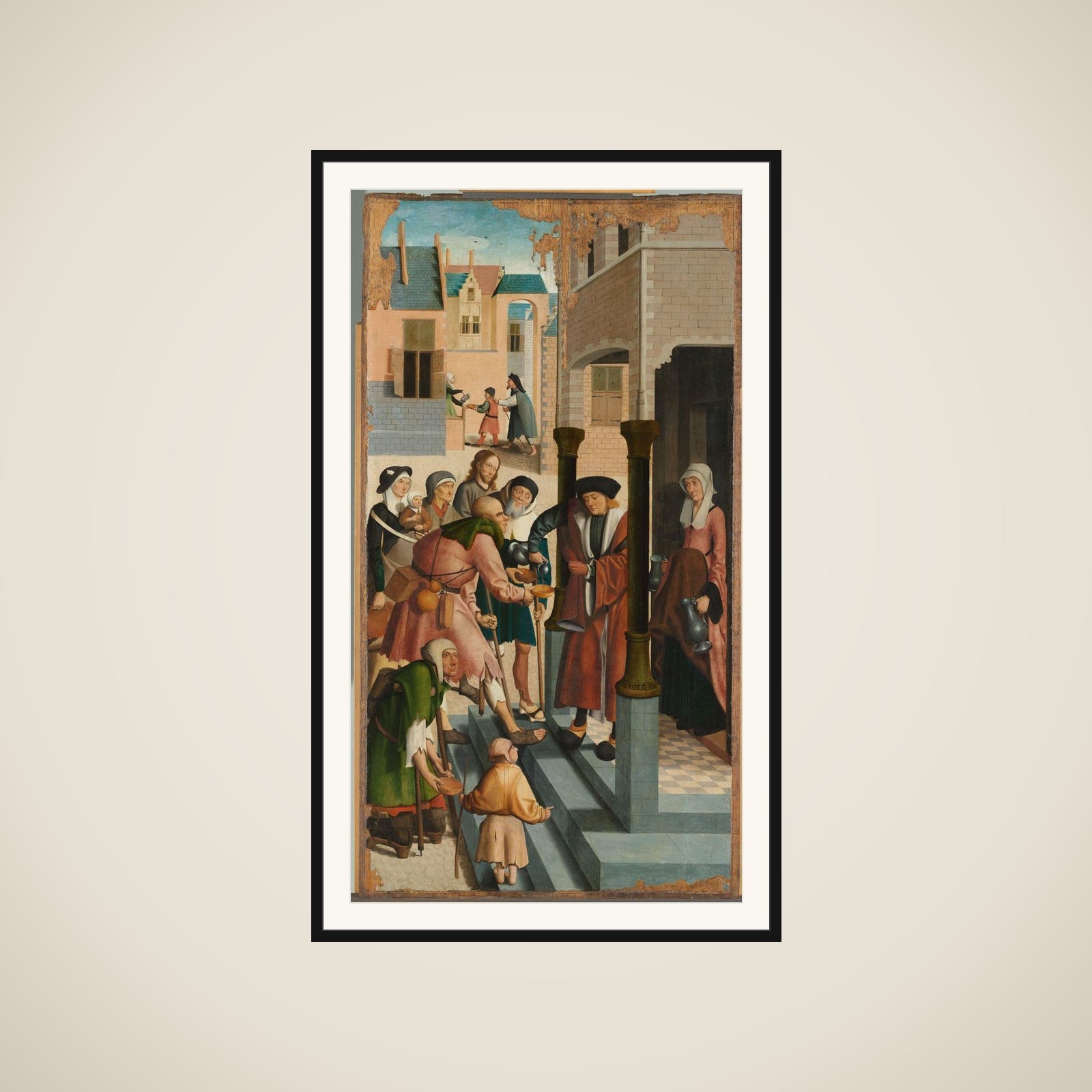 The Seven Works of Mercy framed