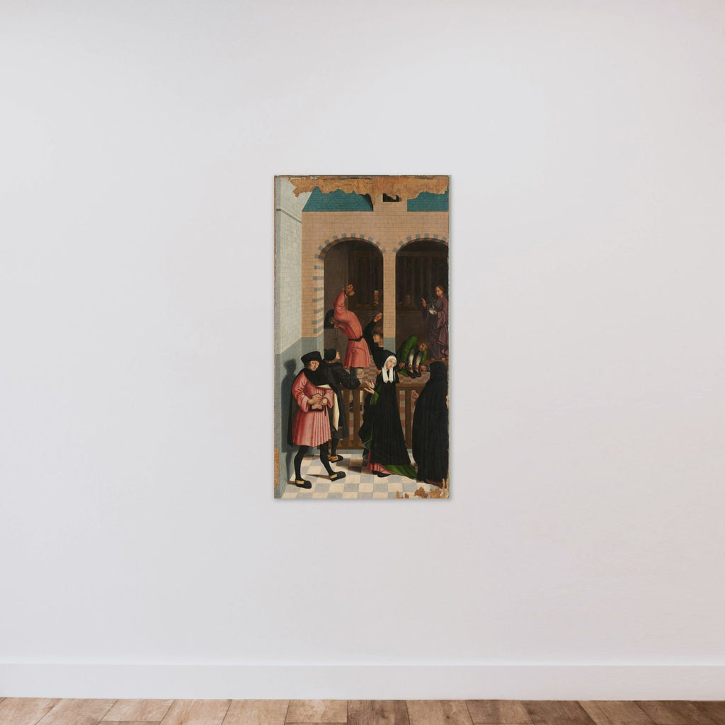 The Seven Works of Mercy unframed — shown to scale