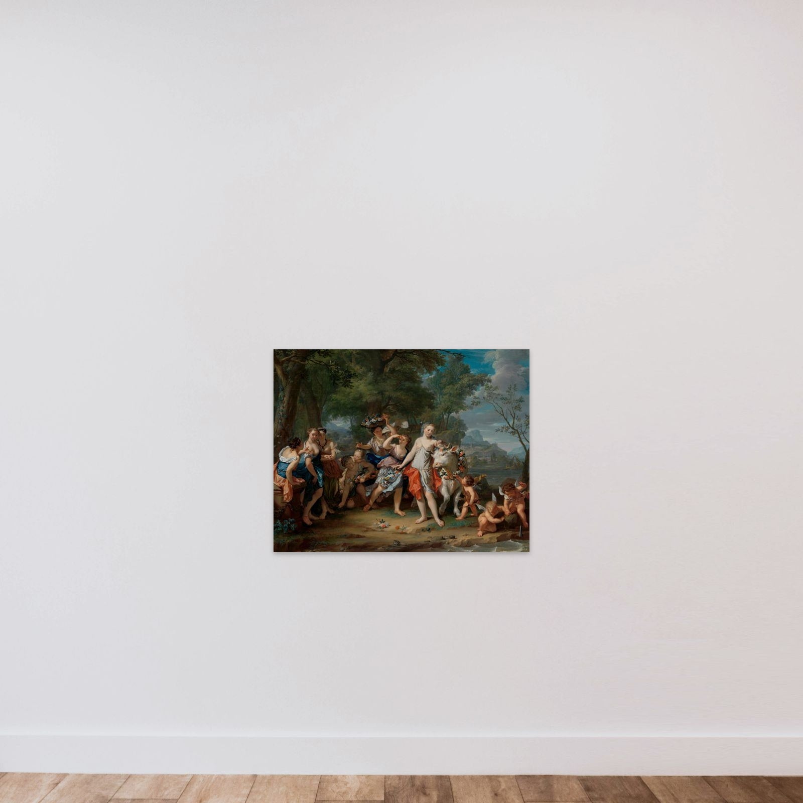 The Rape of Europa unframed — shown to scale