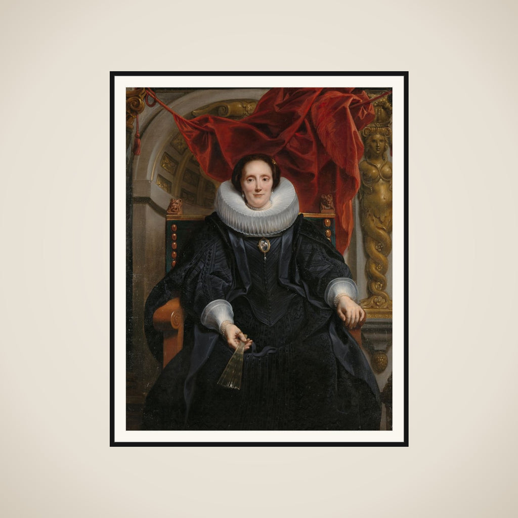 Portrait of Catherine Behaghel framed