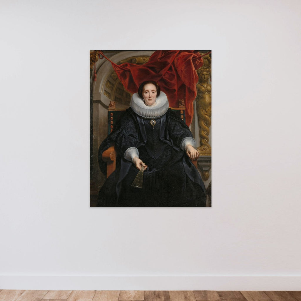 Portrait of Catherine Behaghel unframed — shown to scale