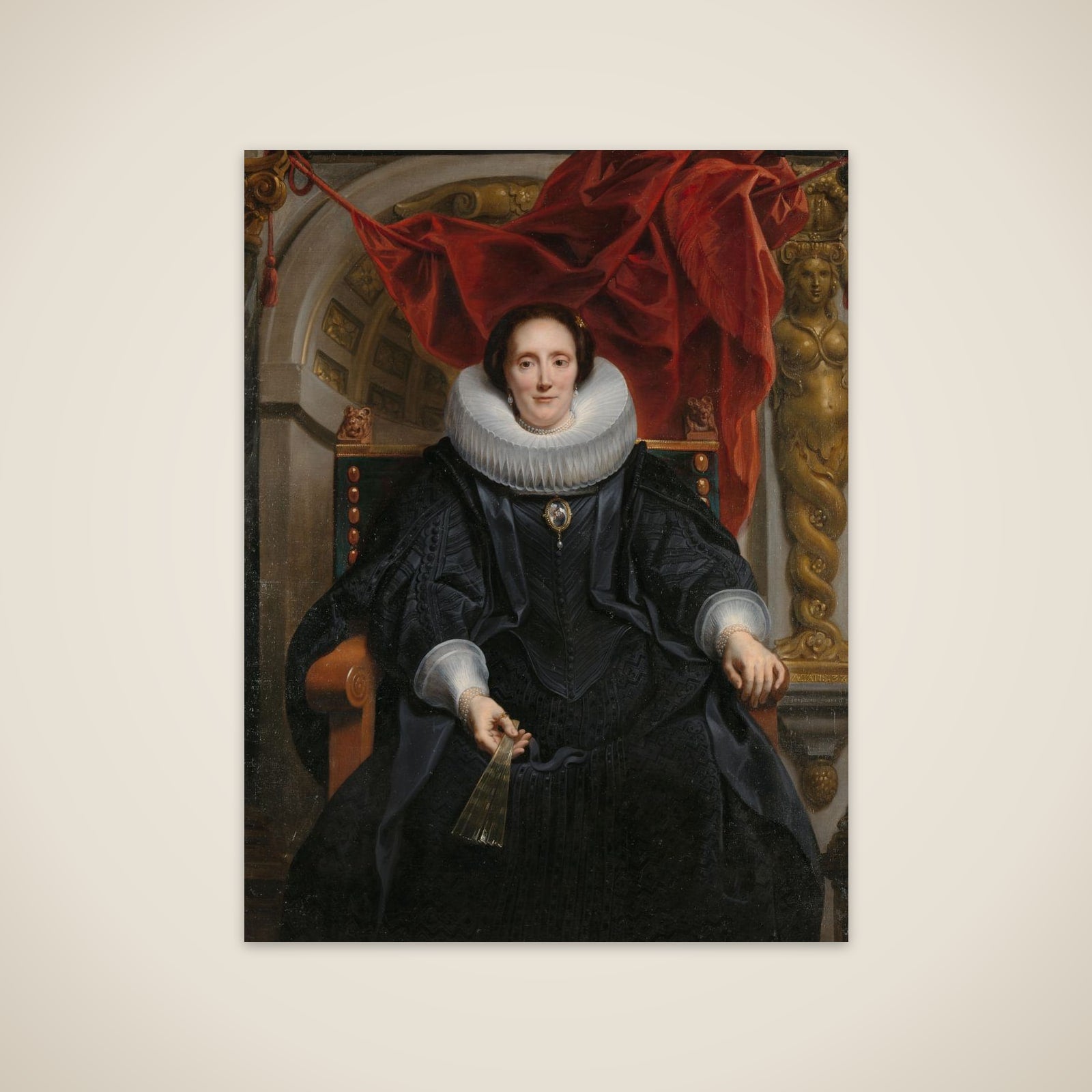Portrait of Catherine Behaghel unframed print