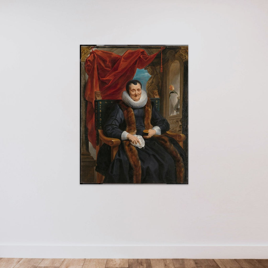 Portrait of Magdalena de Cuyper unframed — shown to scale