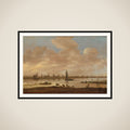 View of an Imaginary Town across a River, with the Tower of Saint Pol in Vianen framed