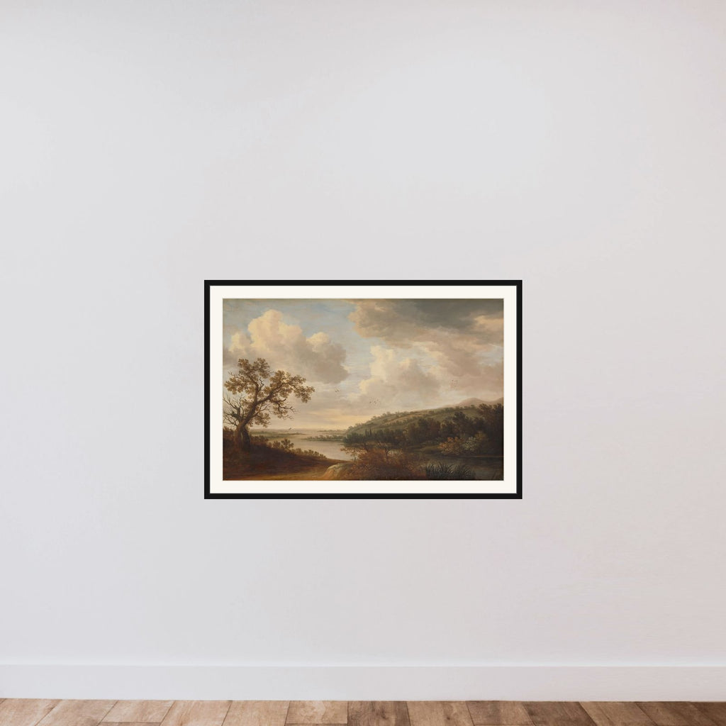 River View framed — shown to scale