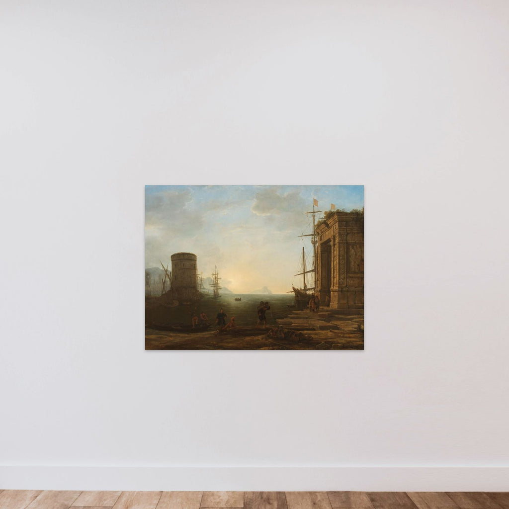 Harbour at Sunrise unframed — shown to scale