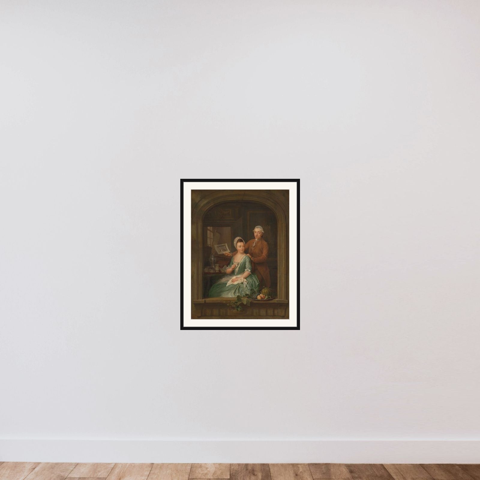 Portrait of Robert Muys and Maria Nozeman framed — shown to scale