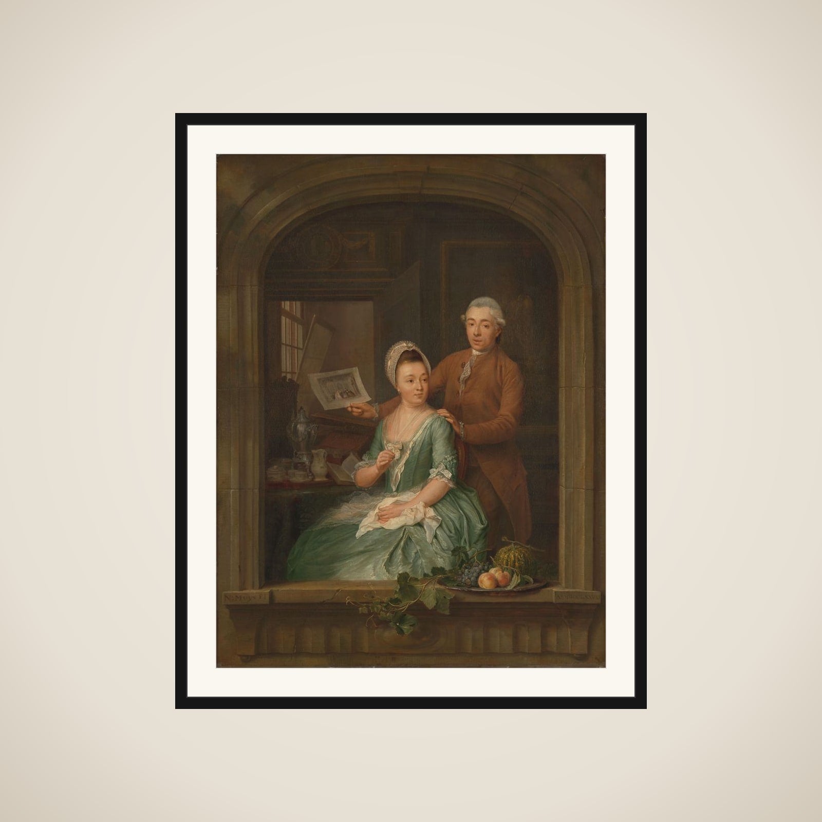 Portrait of Robert Muys and Maria Nozeman framed