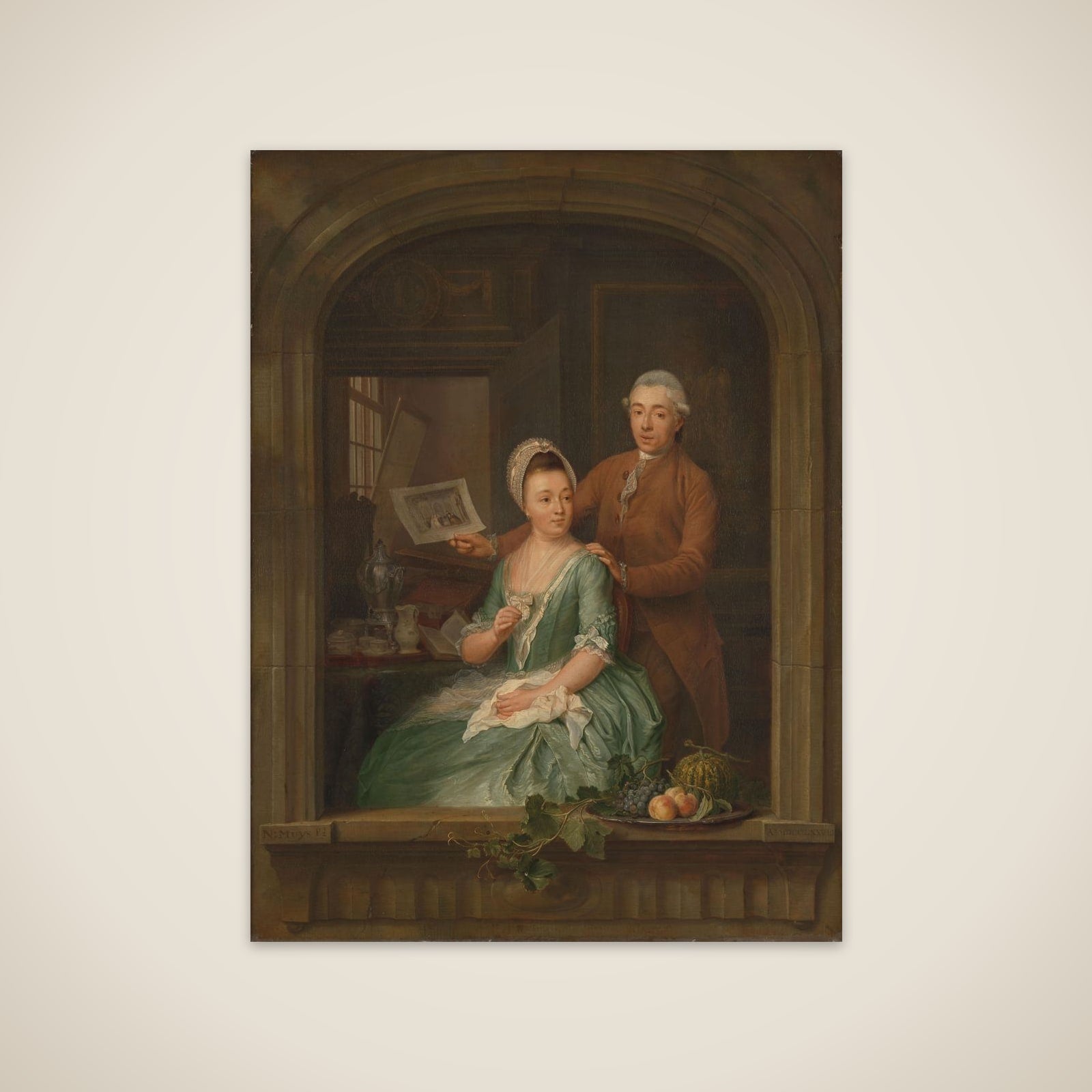 Portrait of Robert Muys and Maria Nozeman unframed print