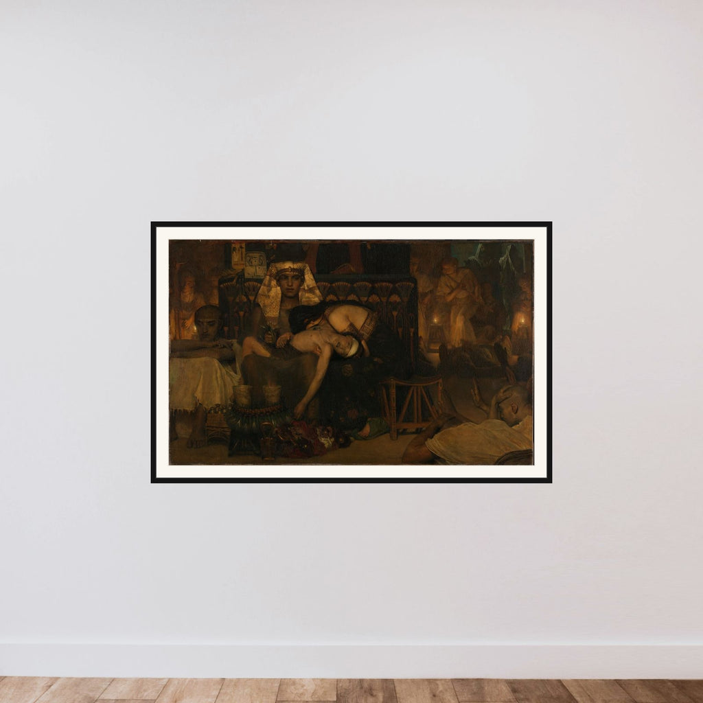 The Death of the Pharaoh's Firstborn Son framed — shown to scale