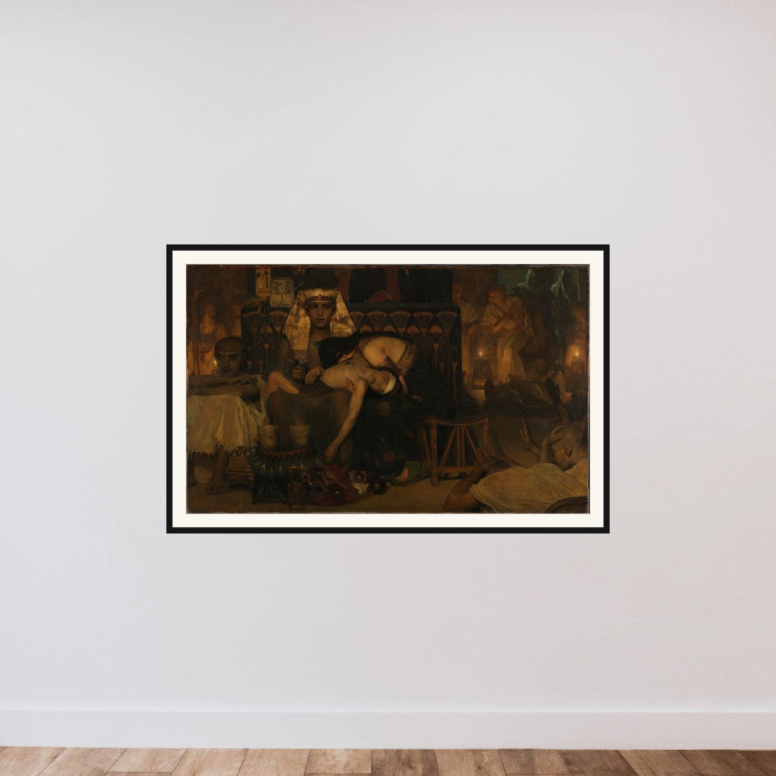 The Death of the Pharaoh's Firstborn Son framed — shown to scale