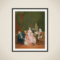 Portrait of a Venetian Family with a Manservant Serving Coffee framed
