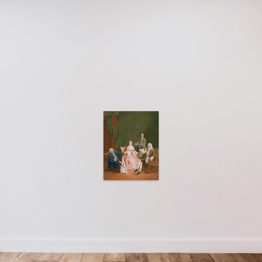 Portrait of a Venetian Family with a Manservant Serving Coffee unframed — shown to scale