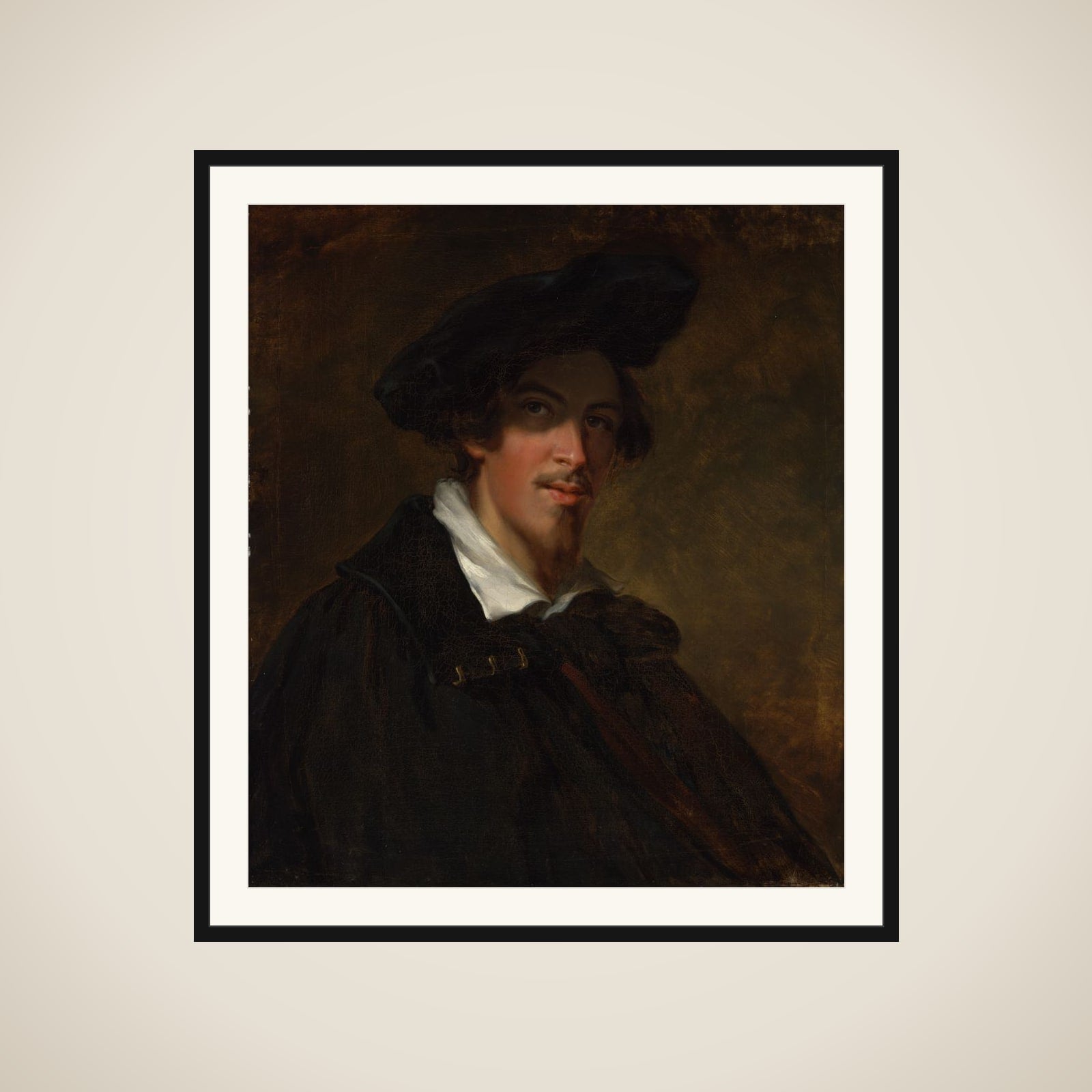 Portrait of de kunstenaar framed