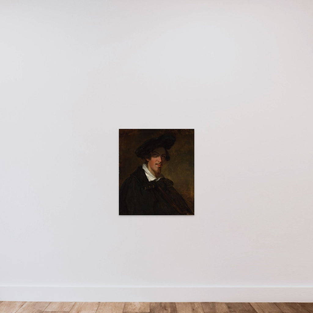 Portrait of de kunstenaar unframed — shown to scale