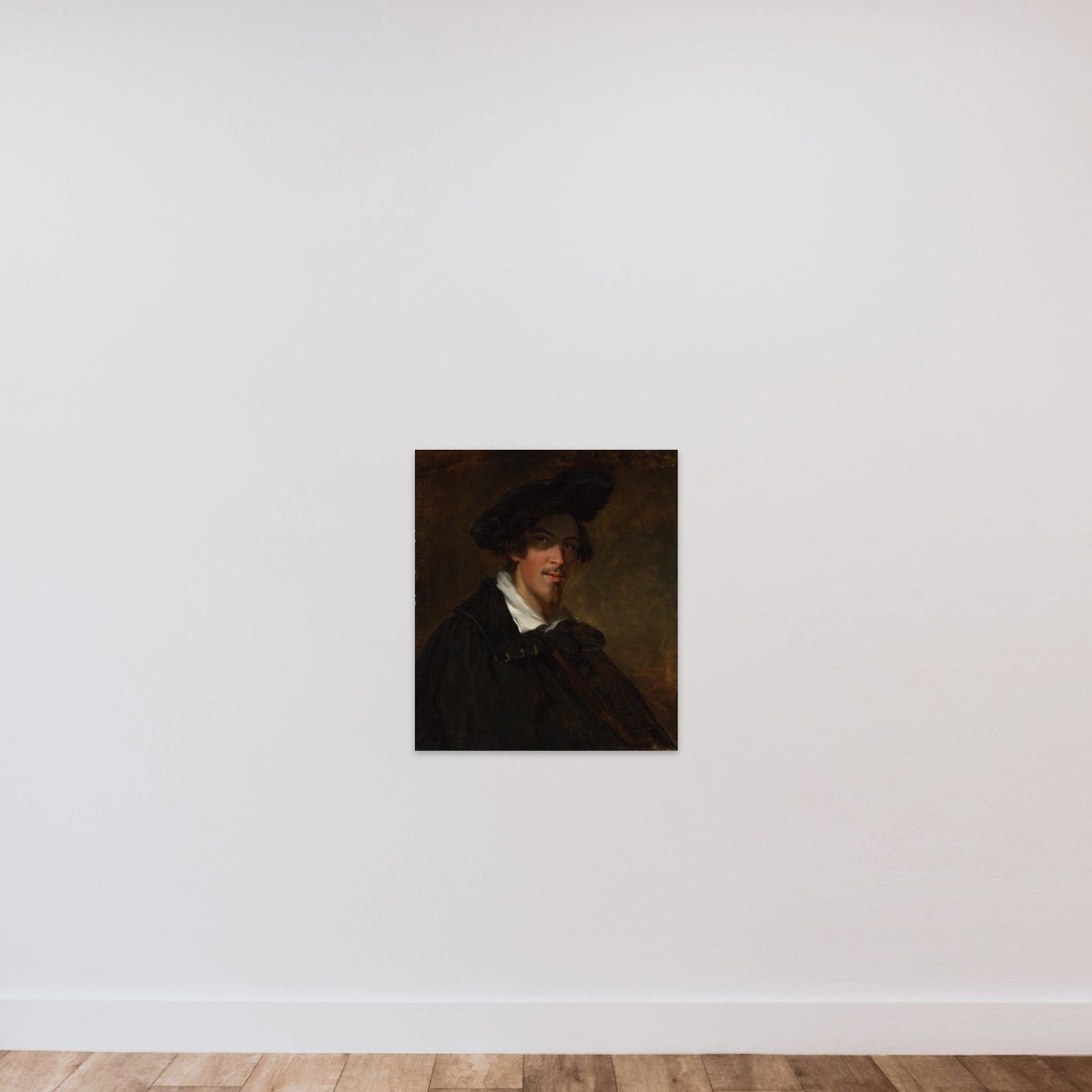 Portrait of de kunstenaar unframed — shown to scale